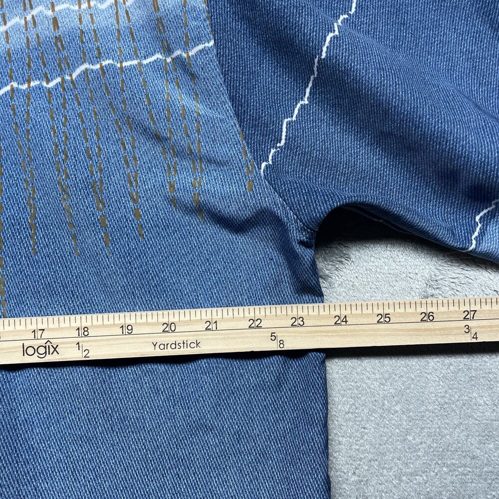 Southpole Shirt Mens L Button Up Vintage Blue All Over Print Y2K Baggy Hip Hop - Picture 8 of 9
